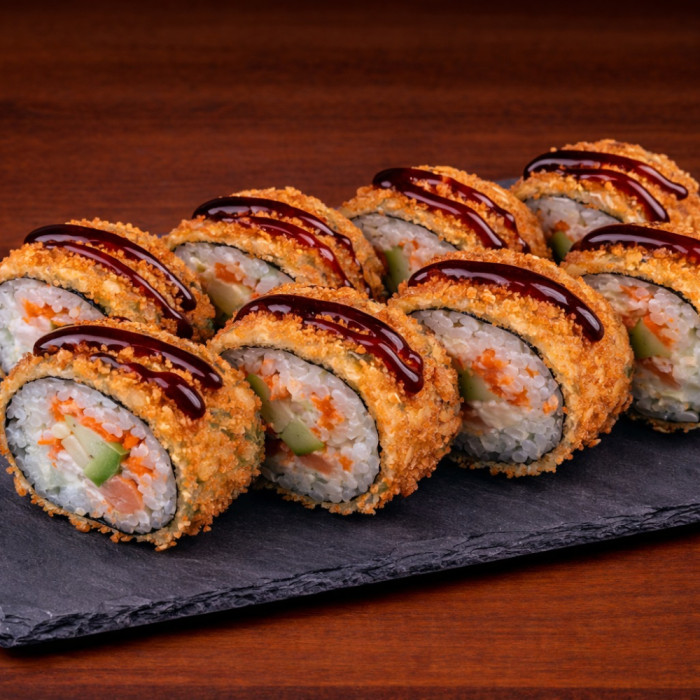 Tempura with salmon